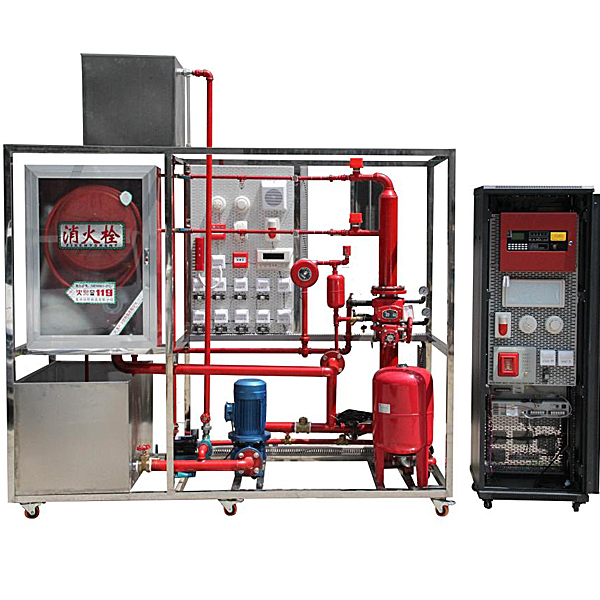 消防联动节制中间及灭火体系尝试装配(图1) 消防联动节制中间及灭火体系尝试装配,立体机构举措设想剖析与丈量尝试尝试台